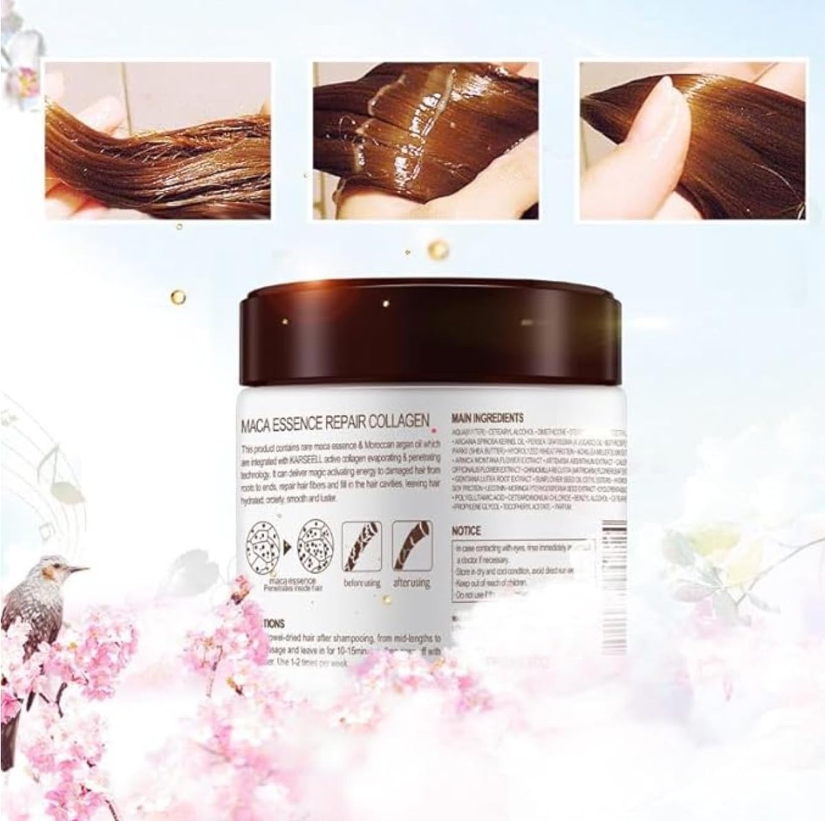 TOLO Deals Deep Repair Conditioning Argan Oil Collagen Hair Mask Essence for Dry Damaged Hair - 16.9 oz (500ml) Avelisse