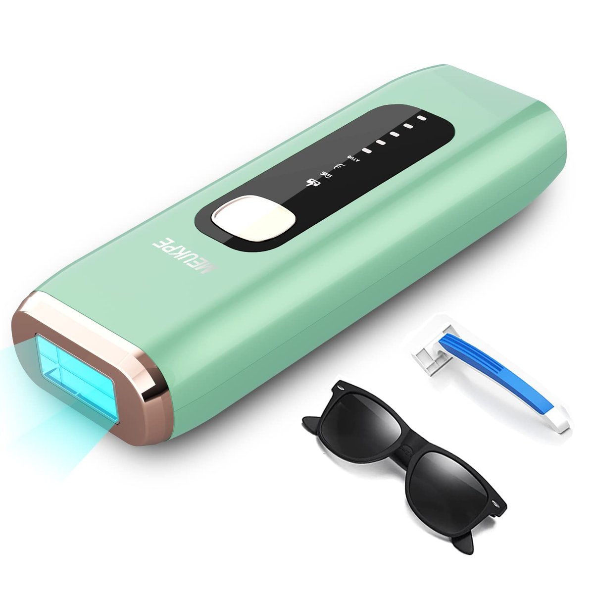 MEUKPE IPL Hair Removal Device AI06 - Permanent Hair Removal for Face, Legs, Arms & Bikini Line - Green Avelisse