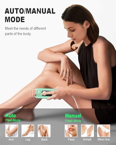 MEUKPE IPL Hair Removal Device AI06 - Permanent Hair Removal for Face, Legs, Arms & Bikini Line - Green Avelisse