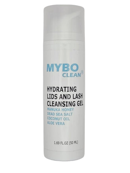 Mybo Clean Eyelid Cleansing Brush for Sensitive Skin + Hydrating Lids & Lash Cleansing Gel + Travel Bag – Gentle Eye Care Set Avelisse
