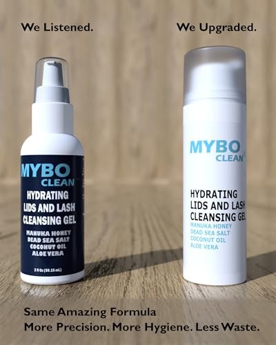 Mybo Clean Eyelid Cleansing Brush for Sensitive Skin + Hydrating Lids & Lash Cleansing Gel + Travel Bag – Gentle Eye Care Set Avelisse