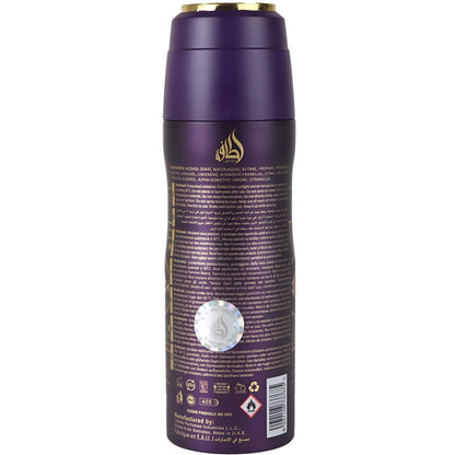 Lattafa Bade'e Al Oud Amethyst – Floral, Spicy, Woody, Sweet Perfumed Deodorant Spray for Unisex, 200 ml