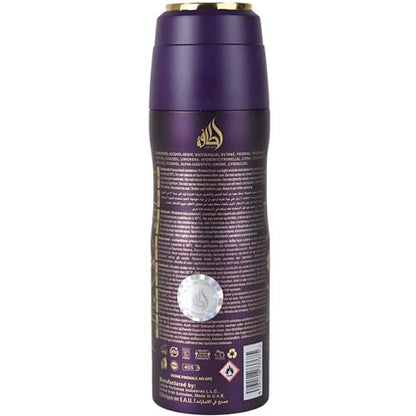 Lattafa Bade'e Al Oud Amethyst – Floral, Spicy, Woody, Sweet Perfumed Deodorant Spray for Unisex, 200 ml