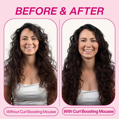 Dippity Do Girls With Curls Curl Enhancing Mousse, Light, 3-in-1 Defining Foaming Mousse for Curly Wavy Hair, Hibiscus & Olive Oil, Anti Frizz Bouncy Curls, Alcohol Free, 2 Pack Avelisse