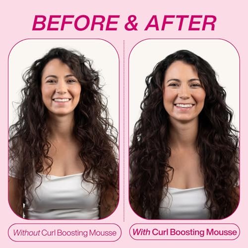 Dippity Do Girls With Curls Curl Enhancing Mousse, Light, 3-in-1 Defining Foaming Mousse for Curly Wavy Hair, Hibiscus & Olive Oil, Anti Frizz Bouncy Curls, Alcohol Free, 2 Pack Avelisse