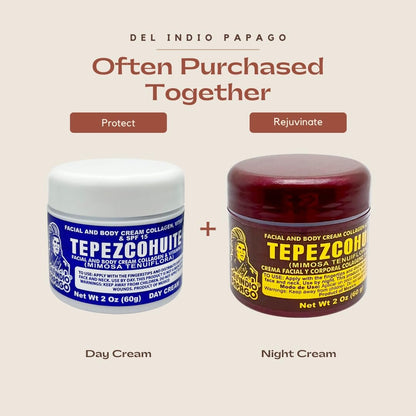 Del Indio Papago Cream Moisturizer Bundle - 2 oz Day and Night Cream for Face and Body - Hydrating and Nourishing Anti-Aging Creams for a Healthy Glow Avelisse