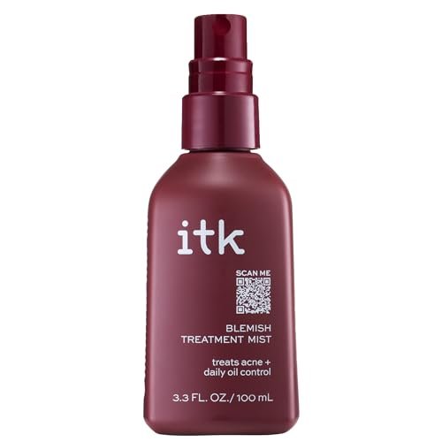 ITK Skincare 2% Salicylic Acid Spray for Face & Body Acne - Blemish-Fighting Treatment for Body Acne, Bacne, Blackheads, Pimples & Blemishes - BHA Blemish Facial Mist Post Workout - 3.3oz Spray Bottle - görsel 1