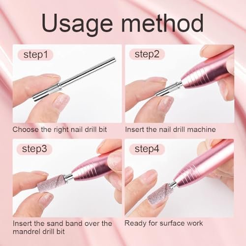 CORFULRA Mandrel Bits for Small Sanding Bands – 3.1mm Shank Nail Drill Bits for Acrylic, Gel, and Natural Nails (3 Pack) - görsel 10