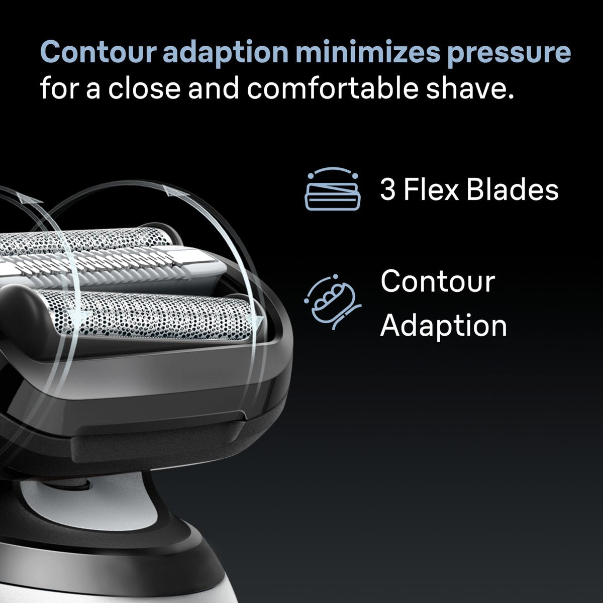 Braun Series 6 Electric Shaver Replacement Head with Sensitive Skinguard, 64B, Black - Compatible with New Generation Series 6 Shavers Avelisse