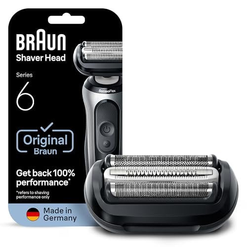 Braun Series 6 Electric Shaver Replacement Head with Sensitive Skinguard, 64B, Black - Compatible with New Generation Series 6 Shavers Avelisse