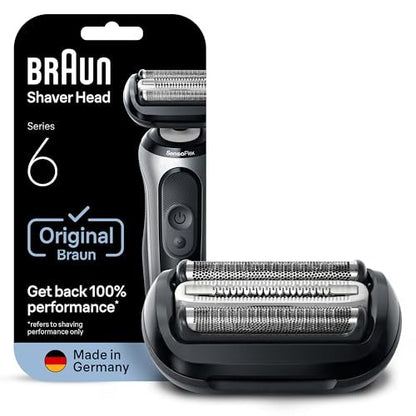 Braun Series 6 Electric Shaver Replacement Head with Sensitive Skinguard, 64B, Black - Compatible with New Generation Series 6 Shavers Avelisse