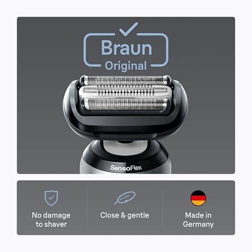 Braun Series 6 Electric Shaver Replacement Head with Sensitive Skinguard, 64B, Black - Compatible with New Generation Series 6 Shavers Avelisse