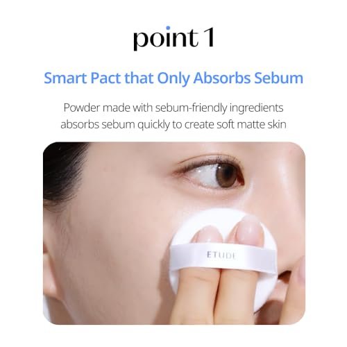 ETUDE Sebum Soak Pact - Oil Control Mineral Powder for Matte Skin, K-Beauty Face Powder, 10g Avelisse