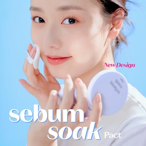 ETUDE Sebum Soak Pact - Oil Control Mineral Powder for Matte Skin, K-Beauty Face Powder, 10g Avelisse