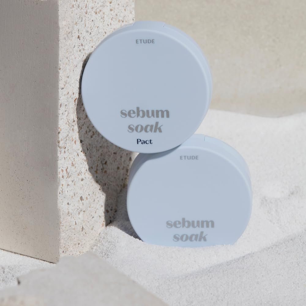 ETUDE Sebum Soak Pact - Oil Control Mineral Powder for Matte Skin, K-Beauty Face Powder, 10g Avelisse