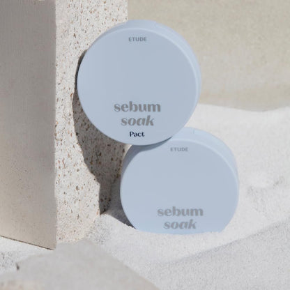 ETUDE Sebum Soak Pact - Oil Control Mineral Powder for Matte Skin, K-Beauty Face Powder, 10g Avelisse