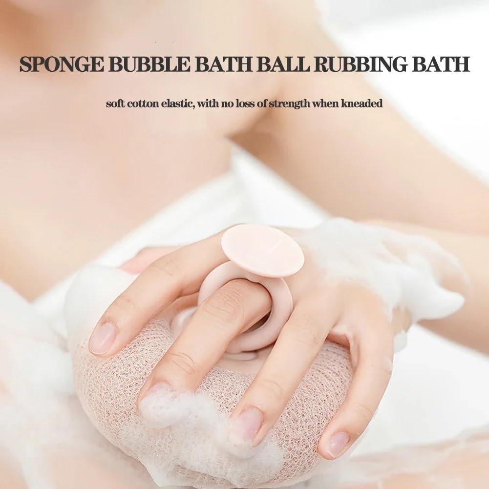 2-in-1 Sunflower Bath Ball – Super Soft Exfoliating Sponge with Suction Cup for Back Scrub, Shower Puffs for Women and Men (Beige) - görsel 15