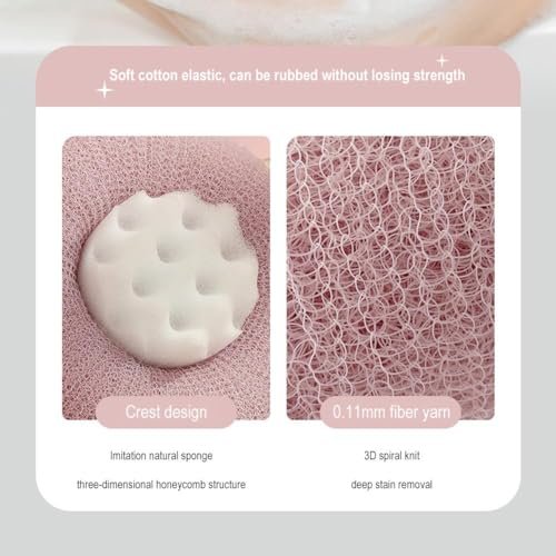 2-in-1 Sunflower Bath Ball – Super Soft Exfoliating Sponge with Suction Cup for Back Scrub, Shower Puffs for Women and Men (Beige) - görsel 12