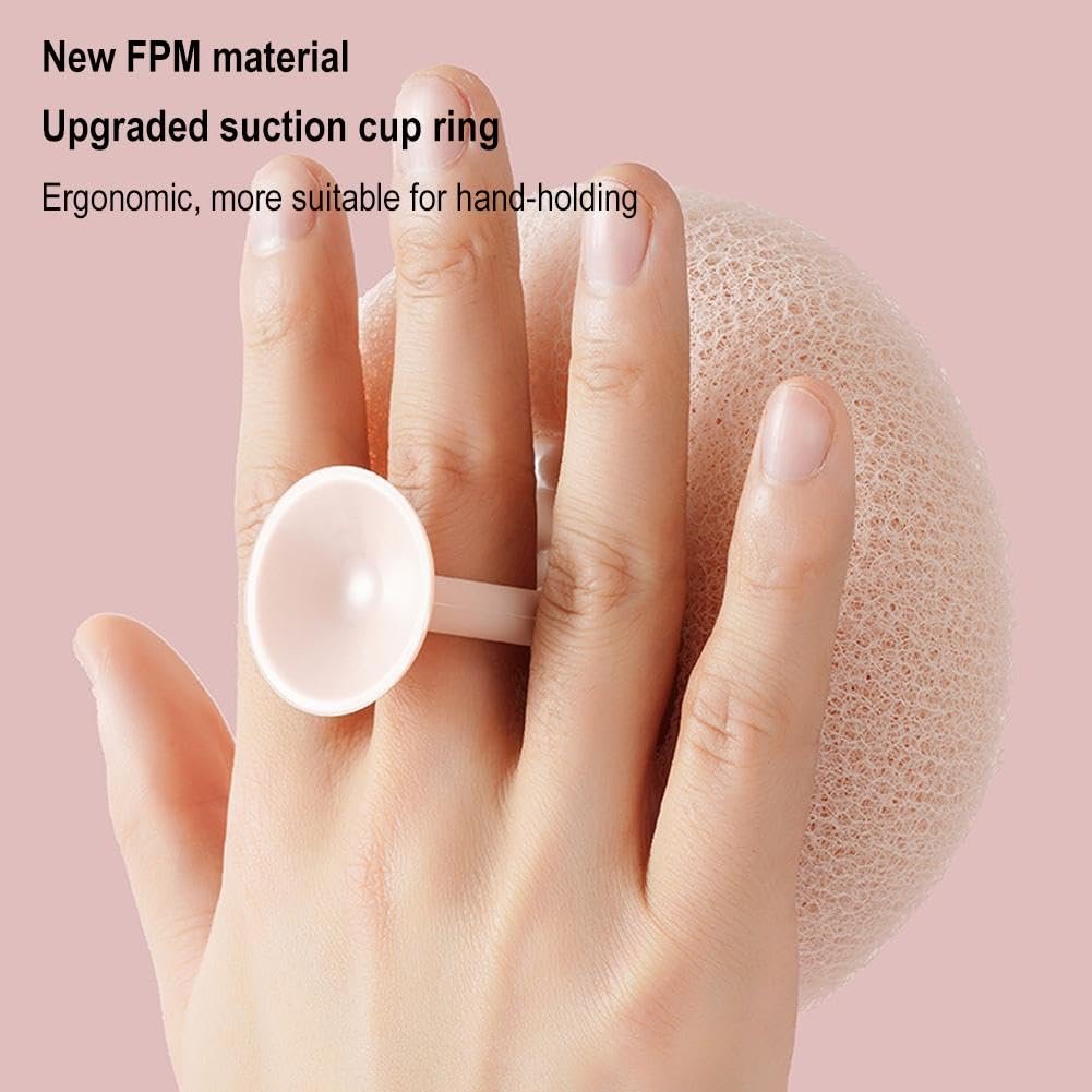 2-in-1 Sunflower Bath Ball – Super Soft Exfoliating Sponge with Suction Cup for Back Scrub, Shower Puffs for Women and Men (Beige) - görsel 13
