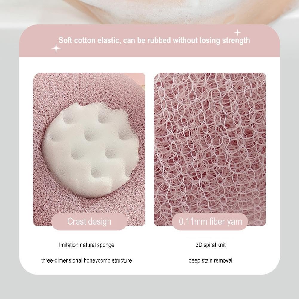2-in-1 Sunflower Bath Ball – Super Soft Exfoliating Sponge with Suction Cup for Back Scrub, Shower Puffs for Women and Men (Beige) - görsel 11