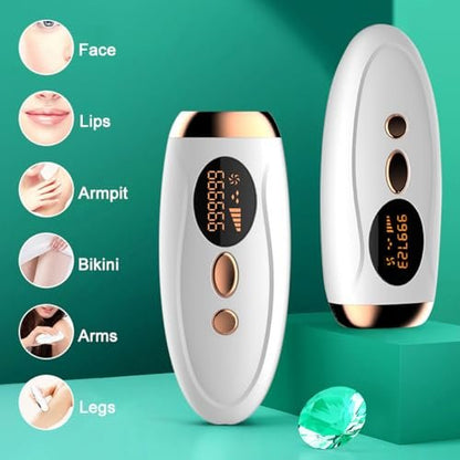 AUITRONCARE At-Home IPL Laser Hair Removal Device - 999,999 Flashes Painless Hair Remover for Women and Men, Permanent Hair Reduction on Armpits, Back, Legs, Arms, Face, Bikini Line Avelisse