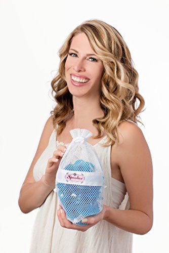 Spoolies Hair Curlers Mesh Travel Bag - White Drawstring Toiletry Organizer for Curling Rollers - görsel 4