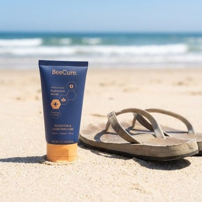 BeeCure Radiation & Laser Skin Care Cream - Calendula Cream and Natural Buckwheat Honey Hydrating Skin Moisturizer to Soothe and Calm Skin After Sunburn or Skin Redness for Sensitive Skin - 2 fl oz Avelisse