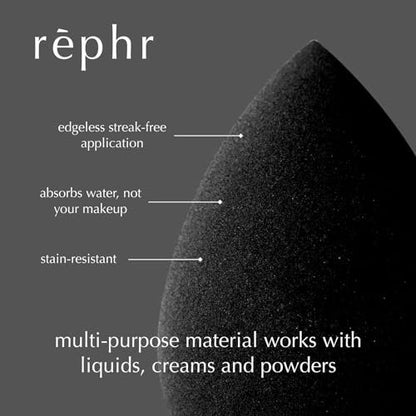 rephr Makeup Sponge - Professional Flawless Finish, Latex-Free Blender for Liquid Foundation & Concealer, Cruelty Free & Vegan (2 Pack)