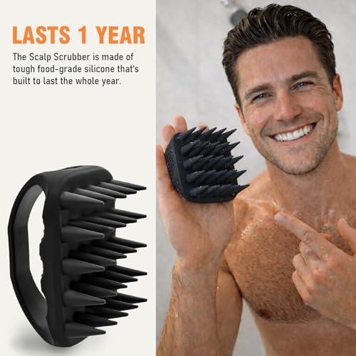 YEALIR Scalp Massager Shampoo Brush | 100% Silicone Scalp Scrubber for Dandruff & Build Up | Plastic Free Hair Growth Massager - görsel 14