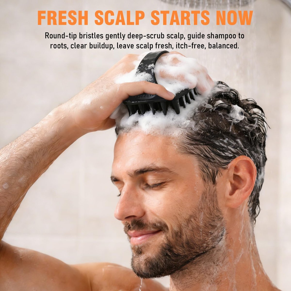 YEALIR Scalp Massager Shampoo Brush | 100% Silicone Scalp Scrubber for Dandruff & Build Up | Plastic Free Hair Growth Massager - görsel 7