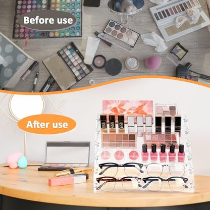 AumVum 6-Tier Acrylic Nail Polish Organizer Rack – Clear Display Stand Holds 72 Bottles for Salon, Vanity, or Home Avelisse