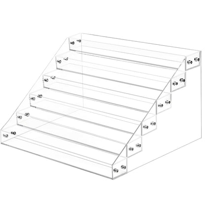 AumVum 6-Tier Acrylic Nail Polish Organizer Rack – Clear Display Stand Holds 72 Bottles for Salon, Vanity, or Home Avelisse