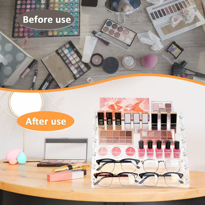 AumVum 6-Tier Acrylic Nail Polish Organizer Rack – Clear Display Stand Holds 72 Bottles for Salon, Vanity, or Home Avelisse