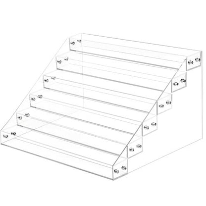 AumVum 6-Tier Acrylic Nail Polish Organizer Rack – Clear Display Stand Holds 72 Bottles for Salon, Vanity, or Home Avelisse