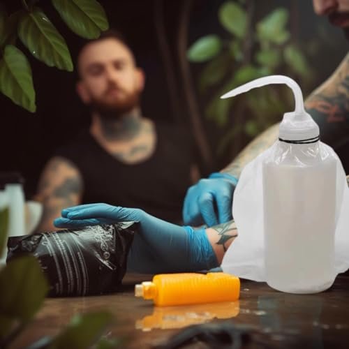 Hipifans Squeeze Bottle Covers, 100Pcs/Set Disposable Transparent PE Wash Bottle Covers Sleeves 6 x 10 Inch for Tattoo Cleaning Supplies Avelisse