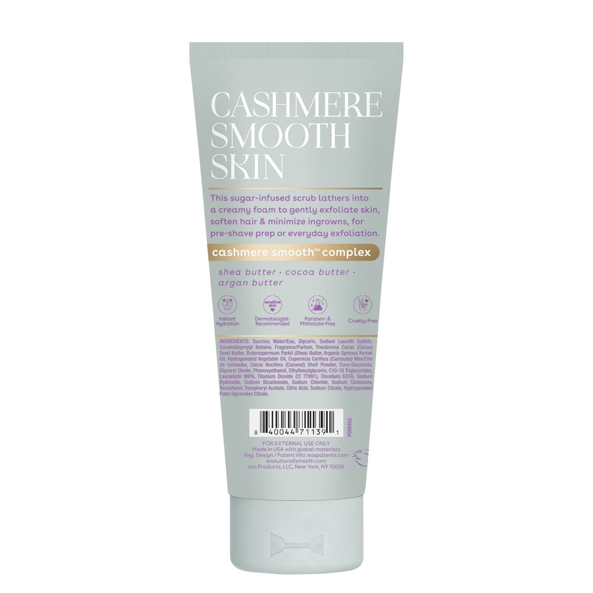 eos Cashmere Skin Collection Pre-Shave Scrub - Vanilla Cashmere, Exfoliating Body Scrub, Hydrating, Shea Sugar, 7 fl oz - görsel 7
