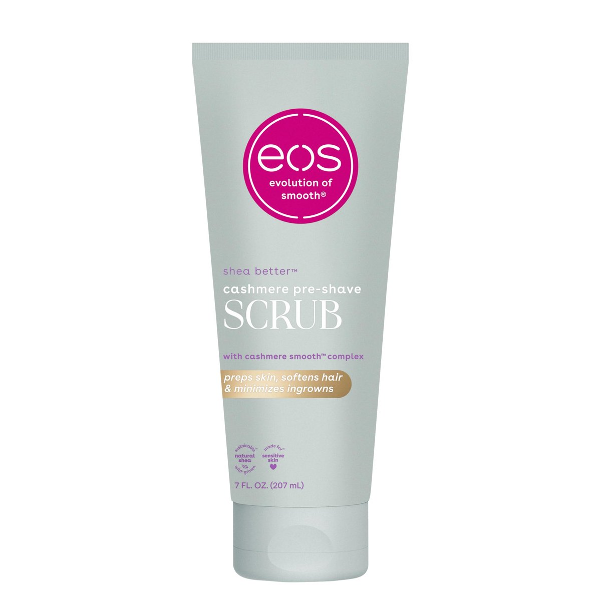 eos Cashmere Skin Collection Pre-Shave Scrub - Vanilla Cashmere, Exfoliating Body Scrub, Hydrating, Shea Sugar, 7 fl oz - görsel 1