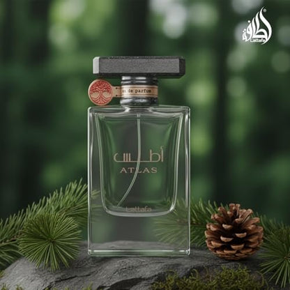 Lattafa Atlas Eau de Parfum Spray for Unisex, 1.85 oz – Long-Lasting Oriental Fragrance