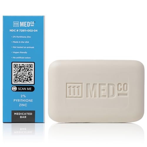 111MedCo 2% Pyrithione Zinc Medicated Cleansing Bar – Anti-Dandruff Face, Scalp and Body Soap for Itching, Flaking and Scaling from Dandruff and Seborrheic Dermatitis, 4 oz - görsel 7