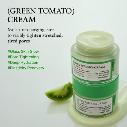 FULLY Green Tomato Facial Cream – Pore Lifting Moisturizer with 65% Green Tomato Extract & Vitamin C, Fragrance-Free, Vegan & Dermatologically Tested, 3.04 fl oz