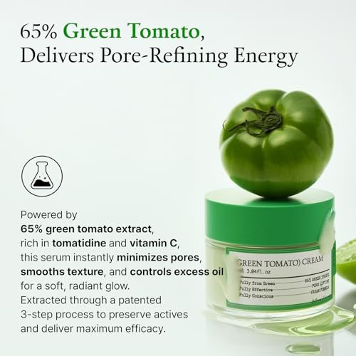 FULLY Green Tomato Facial Cream – Pore Lifting Moisturizer with 65% Green Tomato Extract & Vitamin C, Fragrance-Free, Vegan & Dermatologically Tested, 3.04 fl oz - görsel 14