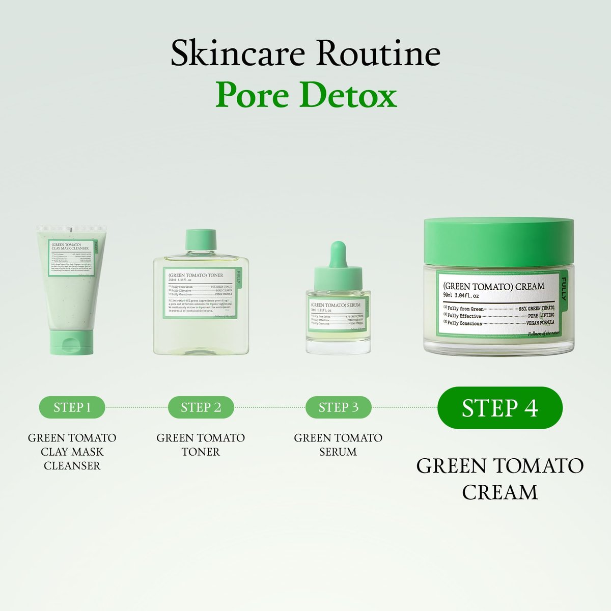 FULLY Green Tomato Facial Cream – Pore Lifting Moisturizer with 65% Green Tomato Extract & Vitamin C, Fragrance-Free, Vegan & Dermatologically Tested, 3.04 fl oz - görsel 17