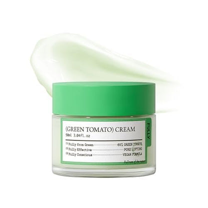 FULLY Green Tomato Facial Cream – Pore Lifting Moisturizer with 65% Green Tomato Extract & Vitamin C, Fragrance-Free, Vegan & Dermatologically Tested, 3.04 fl oz