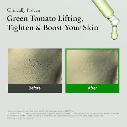 FULLY Green Tomato Serum with 67% Green Tomato Extract, Vitamin C, and PHA – Pore Tightening, Elasticity Boosting, Fragrance-Free Vegan Serum for Face (1.01 fl oz) Avelisse