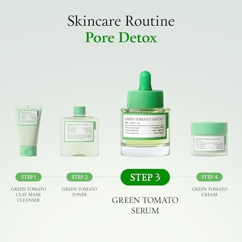 FULLY Green Tomato Serum with 67% Green Tomato Extract, Vitamin C, and PHA – Pore Tightening, Elasticity Boosting, Fragrance-Free Vegan Serum for Face (1.01 fl oz) Avelisse