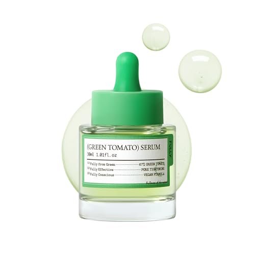 FULLY Green Tomato Serum with 67% Green Tomato Extract, Vitamin C, and PHA – Pore Tightening, Elasticity Boosting, Fragrance-Free Vegan Serum for Face (1.01 fl oz) Avelisse