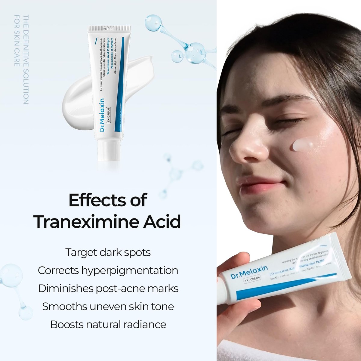 DR.Melaxin TX Tranexamic Acid Cream - Anti-Pigmentation & Freckle Cream for Even Skin Tone, Korean Skincare, 1.7 fl oz (50 ml) - görsel 7