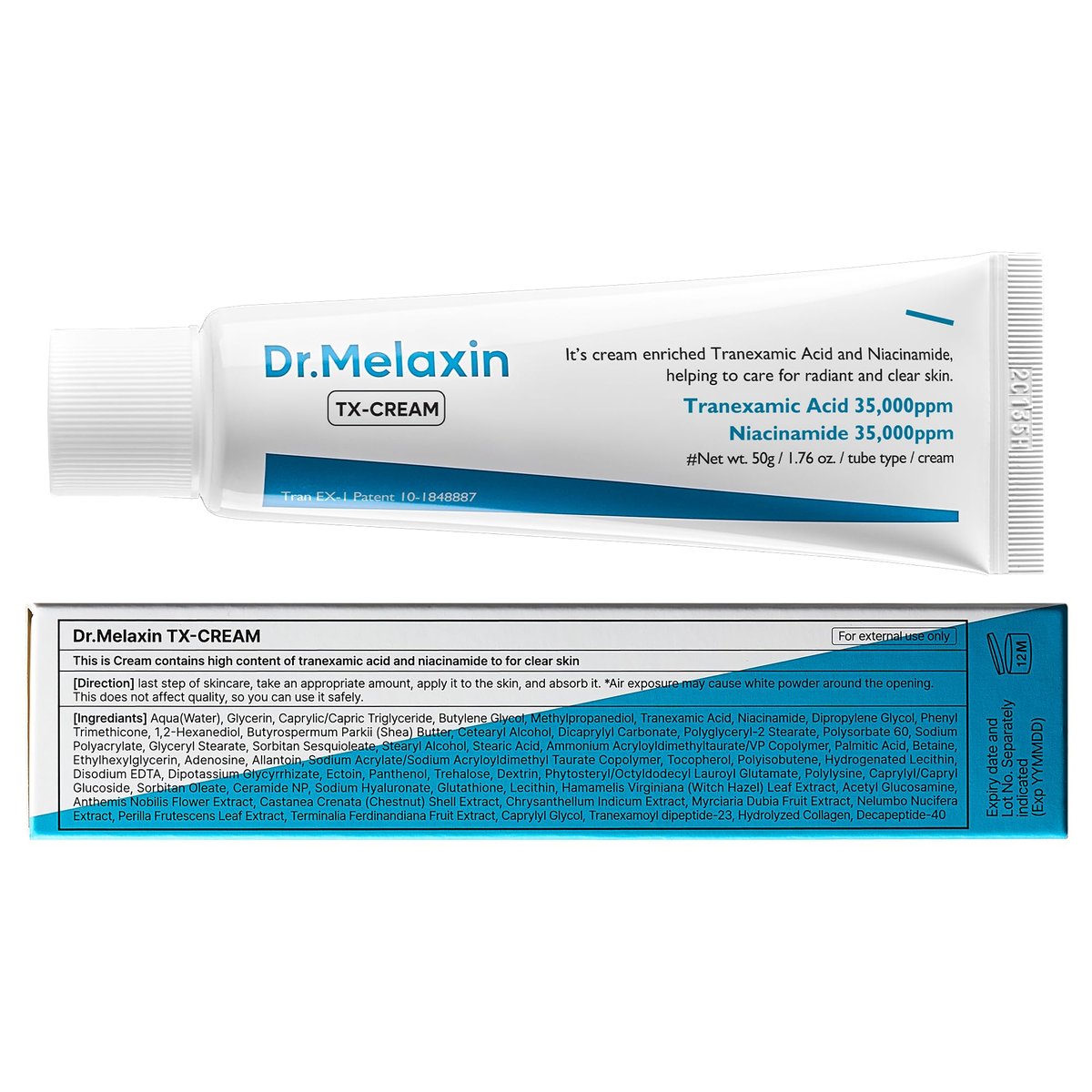 DR.Melaxin TX Tranexamic Acid Cream - Anti-Pigmentation & Freckle Cream for Even Skin Tone, Korean Skincare, 1.7 fl oz (50 ml) - görsel 17