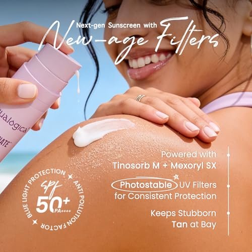 Aqualogica Illuminate+ Dewy Sunscreen SPF 50+ PA++++ with Wild Berries & Alpha Arbutin - Broad Spectrum UVA/B & Blue Light Protection, Anti-Pollution, 50 g - görsel 10