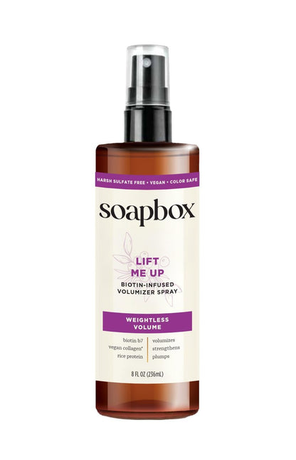 Soapbox Lift Me Up Volumizing Hair Treatment - Lightweight Volumizing Hairspray with Biotin, 8 oz